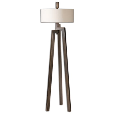 Floor Lamps Uttermost Mondovi STEEL LINEN Hand Forged Metal Finished In Lamps 28253-1 792977282533 Floor Lamps Gold White snow Carolyn Kinder FLOOR Modern Hand Forged IRON Stainless Ste Complete Vanity Sets 