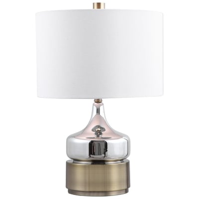 Table Lamps Uttermost Como Metal+glass+fabric Paying Homage To Mid-century S Lamps 28337-1 792977283370 Chrome Table Lamp White snow TABLE Blown Glass Crystal Brass Cem 
