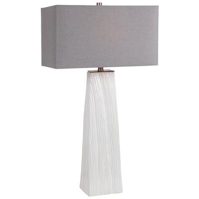 Table Lamps Uttermost Sycamore Ceramic iron Fabric Elegant And Versatile This Ta Lamps 28383 792977283837 White Table Lamp Gray GreyWhite snow TABLE Blown Glass Crystal Cement L 