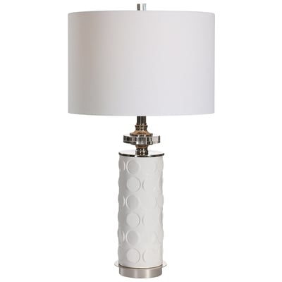 Uttermost Table Lamps, White,snow, TABLE,Traditional, Blown Glass, Crystal,Cement, Linen, Metal,Ceramic,Cork, Glass,Crystal,Fabric,Faux Alabaster Composite, Metal,Glass,Hand-formed Glass, Metal,Handmade Ceramic