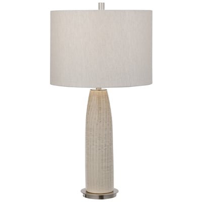 Table Lamps Uttermost Delgado Ceramic Iron This Ceramic Base Keeps It Sim Lamps 28438 792977284384 Light Gray Table Lamp Gray Grey TABLE Blown Glass Crystal Cement L 
