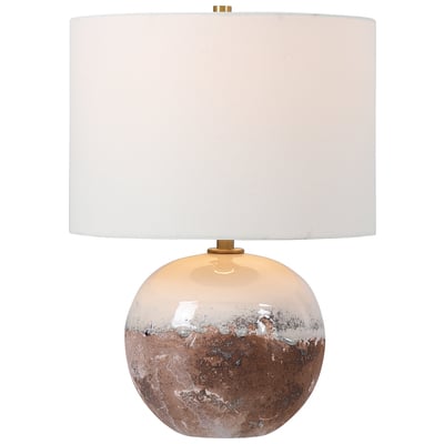 Table Lamps Uttermost Durango Ceramic Iron This Accent Lamp Features A Ce Lamps 28440-1 792977284407 Terracotta Accent Lamp White snow Blown Glass Crystal Brass Cem 
