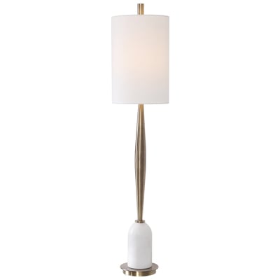 Table Lamps Uttermost Minette Steel Marble Fabric Transitional In Design This B Lamps 29691-1 792977296912 Minette Mid-Century Buffet Lam White snow Buffet Transitional Blown Glass Crystal Brass Cem 