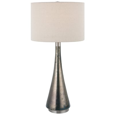 Table Lamps Uttermost Contour GLASS IRON FABRIC This Table Lamp Features A Gra Lamps 30039 792977300398 Metallic Glass Table Lamp Blue navy teal turquiose indig TABLE Blown Glass Crystal Cement L 