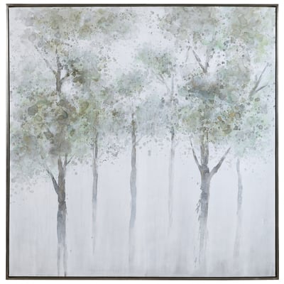 Uttermost Wall Art, GrayGreygreen  emerald teal SilverWhitesnowYellow, Landscape,countryTrees,tree,forest, Paintings,Painting,oil,hand painted, PINE, CANVAS, ACRYLIC, Art, Landscape Art, 792977353714, 35371