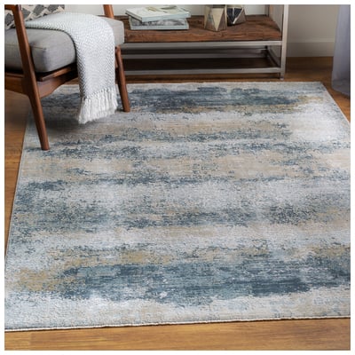 Rugs Uttermost Bremen Polyester Sage Taupe Light Gray White Rugs 71507-8 792977757901 8 X 10 Rug Blue navy teal turquiose indig Polyester synthetics Olefin po 