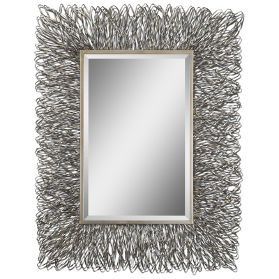 Mirrors Uttermost Corbis Pb Mirror Hand Forged Metal With A Silve Mirrors 07627 792977076279 Modern Rectangular Mirrors Silver Horizontal and Vertical Horizo Complete Vanity Sets 