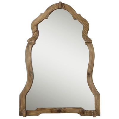 Mirrors Uttermost Agustin Pb Mirror Light Walnut Stained Wood With Mirrors 07632 792977076323 Wood Arch Mirrors Arch Complete Vanity Sets 