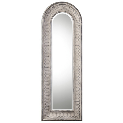 Mirrors Uttermost Argenton GLASS IRON MDF Hand Forged Iron Featuring An Mirrors 09118 792977091180 Aged Gray Arch Mirror CreambeigeivorysandnudeGrayGre Arch Complete Vanity Sets 