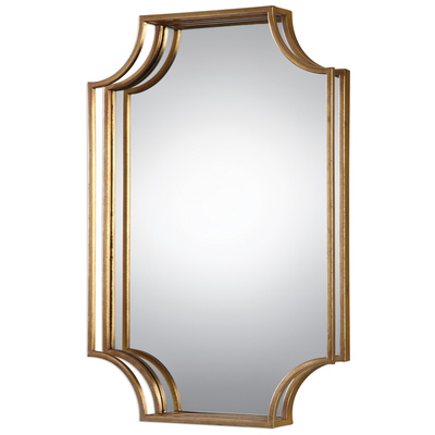 Mirrors Uttermost Lindee MIRROR METAL MDF Three-dimensional Frame Made F Mirrors 09123 792977091234 Gold Wall Mirror Gold Horizontal and Vertical Horizo Complete Vanity Sets 