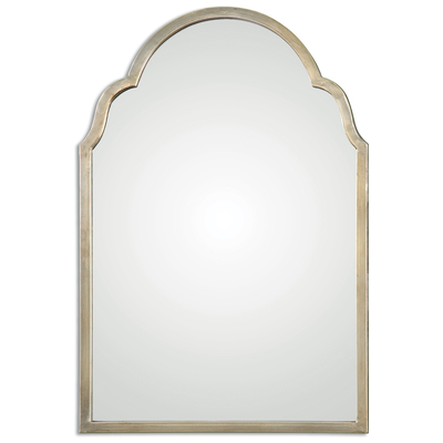 Mirrors Uttermost Brayden METAL Hand Forged Metal Finished In Mirrors 12906 792977129067 Petite Silver Arch Mirrors Silver Arch Complete Vanity Sets 