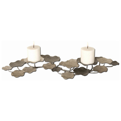 Candleholders Uttermost Lying Lotus Iron Candle Champagne Silver And Pewter. T Accessories 17079 792977170793 Candleholders Silver White snow Metal STEEL IRON Aluminum Champagne Iron Chrome Steel Br Complete Vanity Sets 