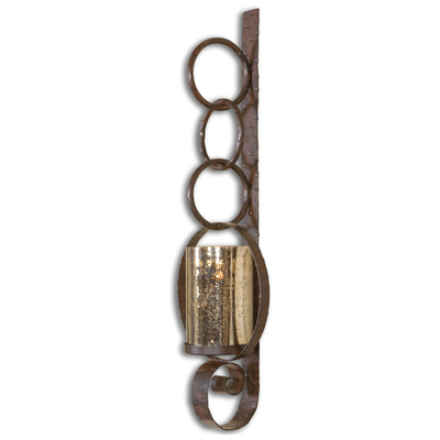 Uttermost Wall Sconces, brown, sableWhitesnow, SCONCE, Complete Vanity Sets, Iron & Glass, Alternative Wall Decor, Candle Sconces, 792977852415, 19850
