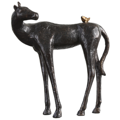 Uttermost Decorative Figurines and Statues, brown sablegold, Bird,Horse, Complete Vanity Sets, IRON, Accessories, Figurines & Sculptures, 792977201206, 20120,5-15inches