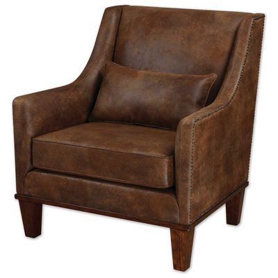 Chairs Uttermost Clay Fabric Wood Plywood Foam Velvety Soft Fabric That Captu Accent Furniture 23030 792977230305 Accent Chairs & Armchairs Accent Chairs Accent Complete Vanity Sets 