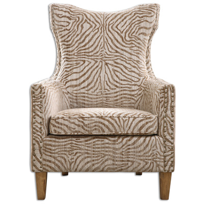 Chairs Uttermost Kiango WOOD PLYWOOD FABRIC FOAM FIBER Styled With An Exotic High Bac Accent Furniture 23208 792977232088 Accent Chairs & Armchairs Accent Chairs Accent Complete Vanity Sets 