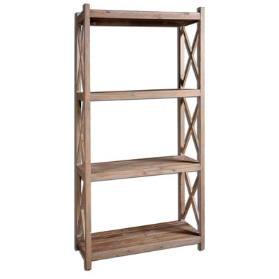 Shelves and Bookcases Uttermost Stratford Reclaimed Fir Naturally Weathered Reclaimed Accent Furniture 24248 792977242483 Etageres GrayGrey Etagere Complete Vanity Sets 