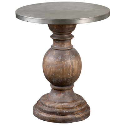 Accent Tables Uttermost Blythe RECLAIMED WOOD ALUMINUM SHEET Naturally Weathered Reclaimed Accent Furniture 24491 792977244913 Accent & End Tables Metal Tables metal aluminum ir Complete Vanity Sets 