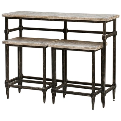 Uttermost Bar Buffets and Islands, Complete Vanity Sets, Matthew Williams, IRON WITH MDF CARB PHASE 2 AND MIXWOOD, Accent Furniture, Bistro Set, 792977257289, 25728