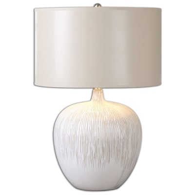 Table Lamps Uttermost Georgios CERAMIC/PAPER/METAL Textured Ceramic Base Finished Lamps 26194-1 792977261941 Textured Ceramic Table Lamps Cream beige ivory sand nude Jim Parsons TABLE Blown Glass Crystal Cement L Complete Vanity Sets 
