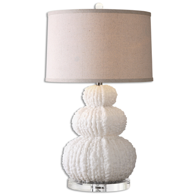 Table Lamps Uttermost Fontanne Resin Crystal Metal Fabric Heavily Textured Base With A S Lamps 26671 792977266717 Shell Ivory Table Lamps Beige Cream beige ivory sand n David Frisch TABLE Blown Glass Crystal Cement L Complete Vanity Sets 