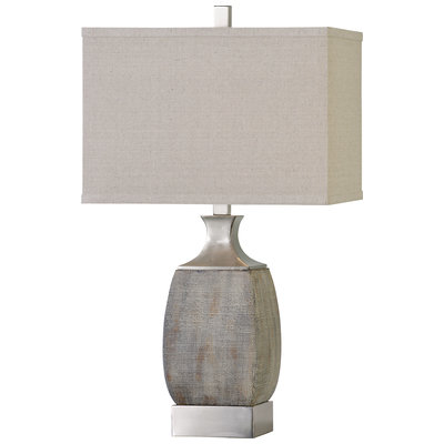 Table Lamps Uttermost Caffaro CERAMIC STEEL LINEN Heavily Textured Rust Bronze C Lamps 27143-1 792977815762 Rust Bronze Table Lamp Beige Cream beige ivory sand n Billy Moon TABLE Blown Glass Crystal Cement L Complete Vanity Sets 