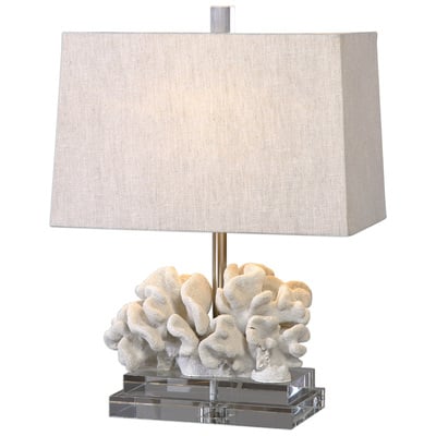 Table Lamps Uttermost Coral Resin Crystal Iron Taupe-ivory Coral Sculpture Ac Lamps 27176-1 792977815489 Coral Sculpture Table Lamp Beige Cream beige ivory sand n TABLE Blown Glass Crystal Cement L Complete Vanity Sets 