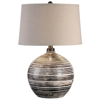 Table Lamps Uttermost Bloxom Steel&ceramics Textured Ceramic Base Finished Lamps 27315-1 792977273159 Mocha Ivory Lamp Cream beige ivory sand nude Jim Parsons TABLE Blown Glass Crystal Cement L Complete Vanity Sets 