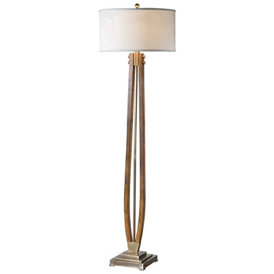 Floor Lamps Uttermost Boydton IRON LINEN RUBBER WOOD Solid Wood Supports Finished I Lamps 28105 792977281055 Burnished Wood Floor Lamp Beige Cream beige ivory sand n Carolyn Kinder FLOOR IRON Stainless Steel Steel Met Complete Vanity Sets 