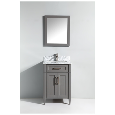 Vanity Art Bathroom Vanities, Single Sink Vanities, Under 30, With Top and Sink, Gray, 728028402285, VA2024-G