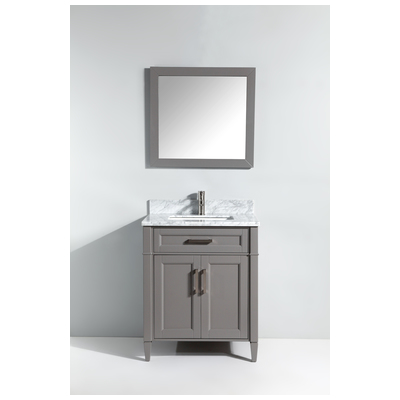 Vanity Art Bathroom Vanities, Single Sink Vanities, Under 30, With Top and Sink, Gray, 728028402582, VA2030-G