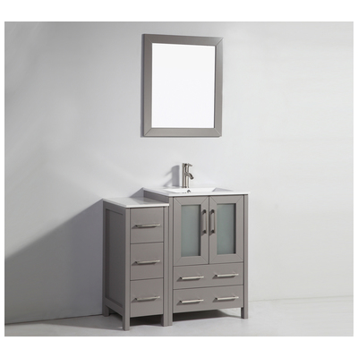 Bathroom Vanities Vanity Art Gray VA3024-36G 728028403640 Single Sink Vanities 30-40 25 