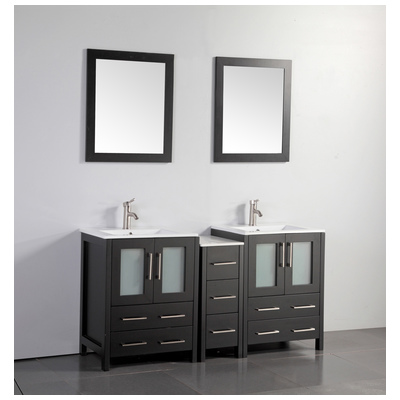 Bathroom Vanities Vanity Art Espresso VA3024-60E 728028403343 Double Sink Vanities 50-70 25 