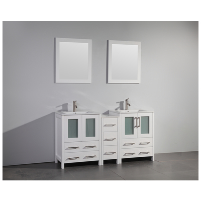 Bathroom Vanities Vanity Art White VA3024-60W 728028403350 Double Sink Vanities 50-70 25 