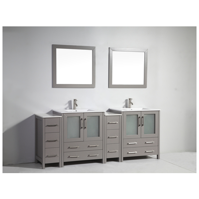Bathroom Vanities Vanity Art Gray VA3030-84G 728028403466 Double Sink Vanities 70-90 25 