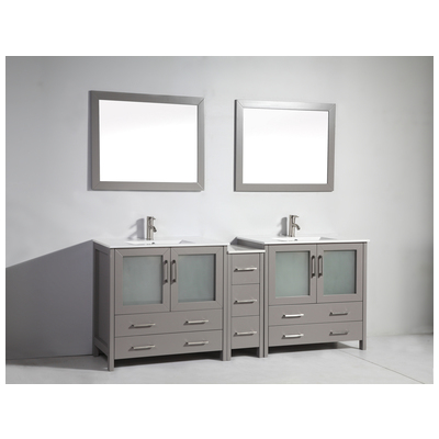 Bathroom Vanities Vanity Art Gray VA3036-84G 728028403879 Double Sink Vanities 70-90 25 
