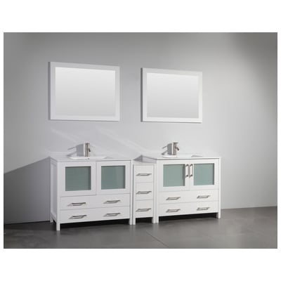 Bathroom Vanities Vanity Art White VA3036-84W 728028403381 Double Sink Vanities 70-90 25 