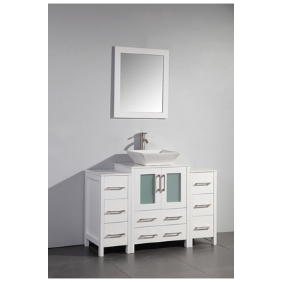 Bathroom Vanities Vanity Art White VA3124-48W Single Sink Vanities 40-50 25 