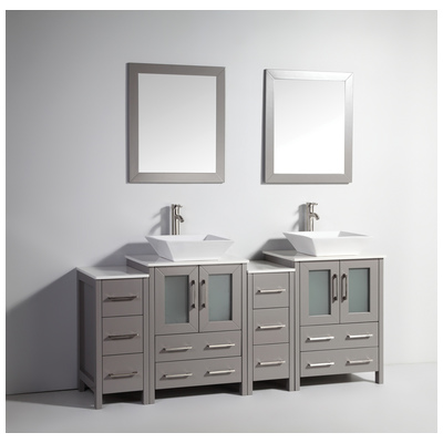 Bathroom Vanities Vanity Art Gray VA3124-72G Double Sink Vanities 70-90 25 