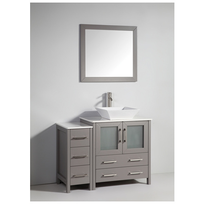 Vanity Art Bathroom Vanities, Single Sink Vanities, 40-50, Gray, VA3130-42G