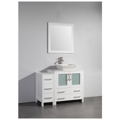 Vanity Art Bathroom Vanities, Single Sink Vanities, 40-50, White, VA3130-42W