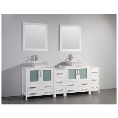 Bathroom Vanities Vanity Art White VA3130-84W Double Sink Vanities 70-90 25 