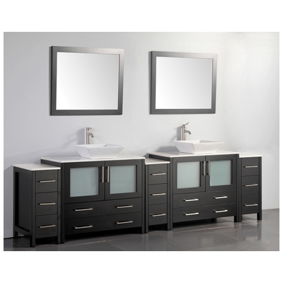 Bathroom Vanities Vanity Art Espresso VA3136-108E Double Sink Vanities Over 90 25 
