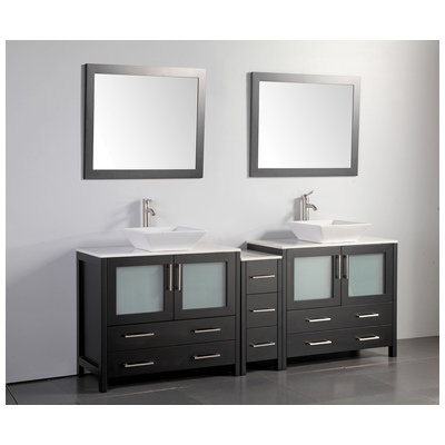 Bathroom Vanities Vanity Art Espresso VA3136-84E Double Sink Vanities 70-90 25 