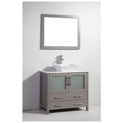 Vanity Art Bathroom Vanities, Single Sink Vanities, 30-40, Gray, VA3136G