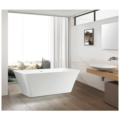 Free Standing Bath Tubs Vanity Art VA6820 728028402100 Acrylic Chrome 