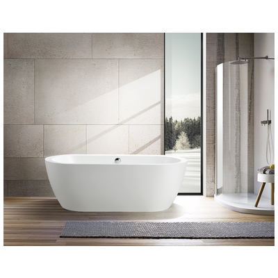 Free Standing Bath Tubs Vanity Art VA6836 Acrylic Chrome 