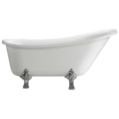 Free Standing Bath Tubs Vinnova Jacqueline Freestanding acrylic bathtub White Finish 213063-BAT-WH-S 600209228627 Whitesnow Acrylic 