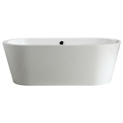 Free Standing Bath Tubs Vinnova Melania Freestanding acrylic bathtub White Finish 234068-BAT-WH 600209228610 Whitesnow Acrylic 