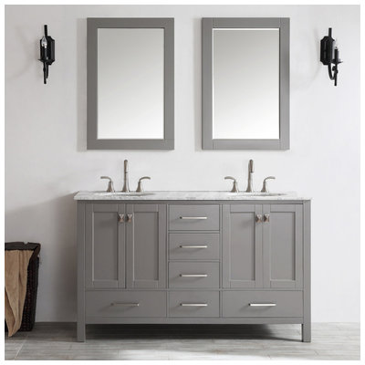 Bathroom Vanities Vinnova Gela Crafted of laminated solid woo Grey Finish 723060-GR-CA 600209226999 Double Sink Vanities 50-70 Gray 25 